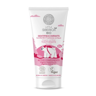 NATURA SIBERICA LITTLE DENTIFRICO NIÑOS FRAMBUESA BIO 60GR