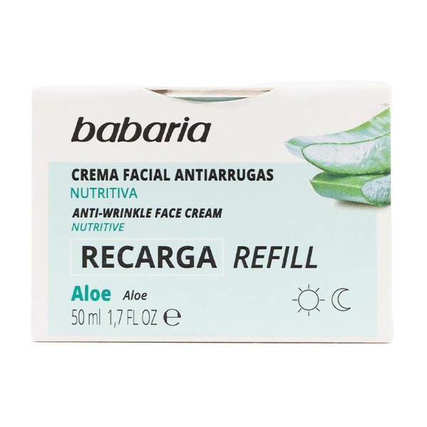 BABARIA ALOE VERA CREMA FACIAL ANTI-ARRUGAS NUTRITIVA VEGANO RELLENO 50ML