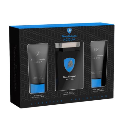 TONINO LAMBORGHINI ACQUA EAU DE TOILETTE 125ML VAPORIZADOR + GEL DE BAÑO 100ML + BALSAMO AFTER SHAVE 100ML