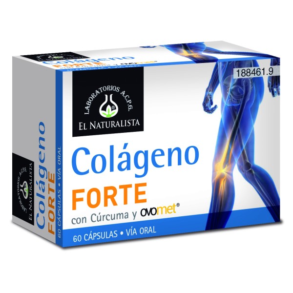 El Natural Colageno Forte Con Curcuma y Ovomet 60 Capsulas