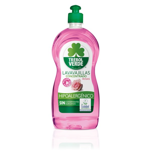 Trébol Verde Lavavajillas Rosas Ecologico 750ml