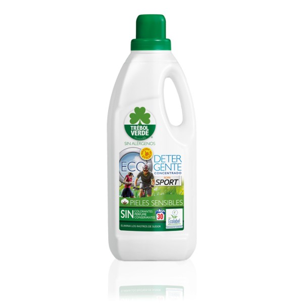 Trébol Verde Detergente Ropa Deporte Ecologico 1500ml