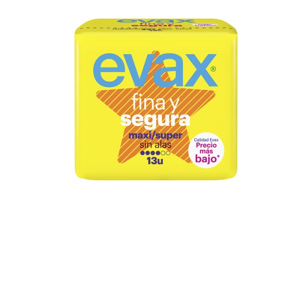 Evax Compresas Fina Y Segura Maxi 13UND