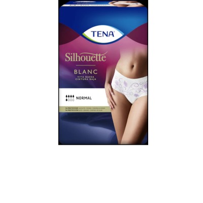 Tena  Silhouetee Blanco  Cintura . Baja  T/M 12 Uds.