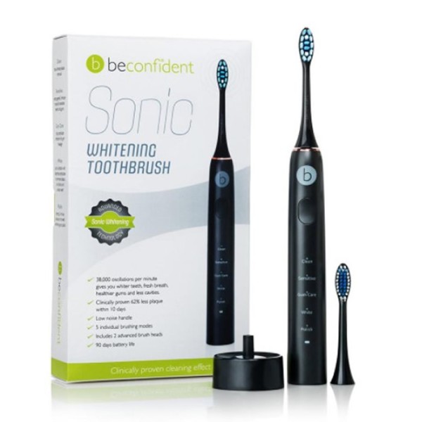 Beconfident Sonic Cepillo De Dientes Eléctrico Blanqueador Negro-Oro Rosa