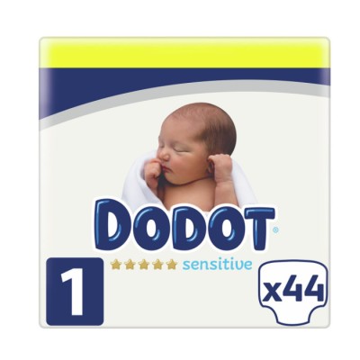 Dodot Pañales Recién Nacido Sensitive T1 2-5k 44 Unidades