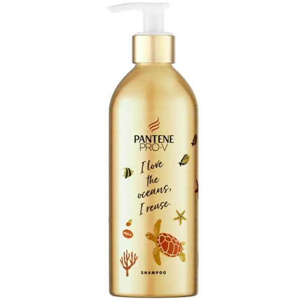 Pantene Botella Rellanable Aluminio R y P Champú 430ml