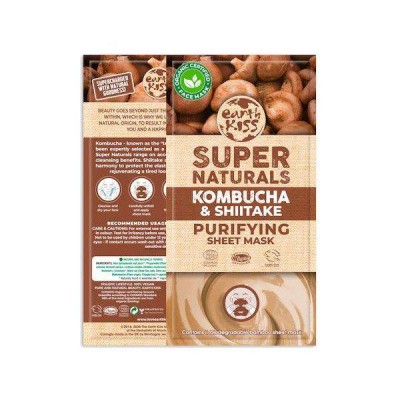 Earth Kiss Super Naturals Kombucha y Shitake Sheet Mask 16ml