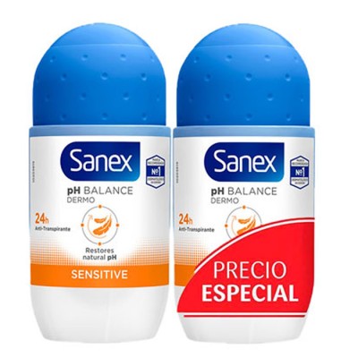 Sanex Ph Balance Dermo Sensitive Desodorante Roll On Duplo 2x50ml