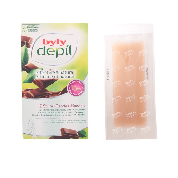 BYLY DEPIL 12 BANDAS CORPORALES CHOCO
