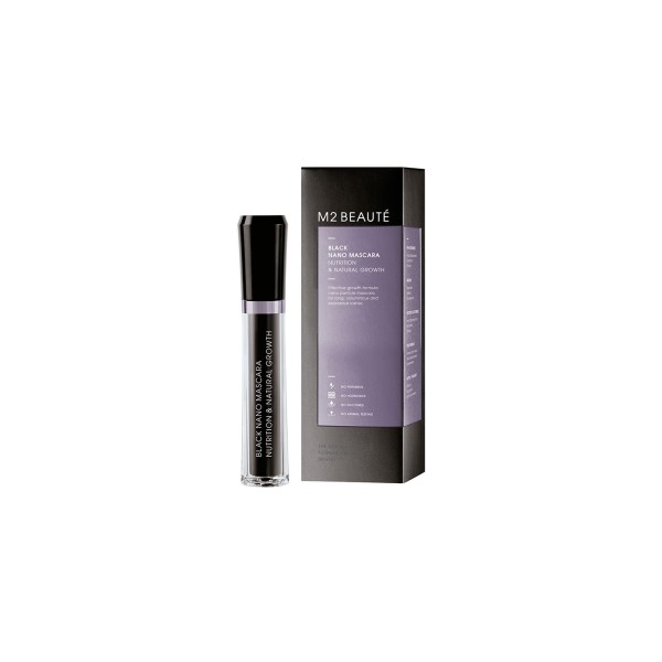 M2 Beauté Black Nano Mascara Nutrition y Amp Natural Growth 6ml