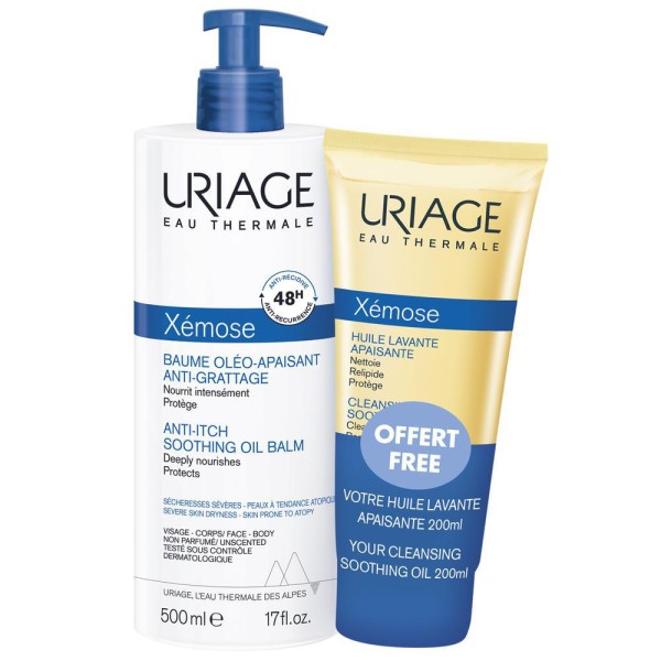 Uriage xemose baume 500ml + huile 200ml