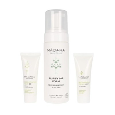 MADARA PURIFYING SOOTHING YARROW FOAM 150ML+ DEEP MOISTURE FLUID 25ML+ DEEP MOISTURE NIGHT CREAM 25ML