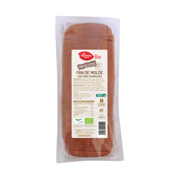 Granero Pan De Molde Con Trigo Sarraceno S-Gluten Bio 445g