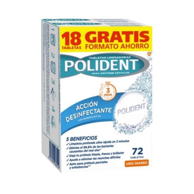 POLIDENT OXIGENO ACTIVO 54+18 TABLETAS