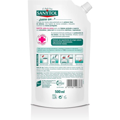 Sanytol Recambio Jabón Antibacteriano Nutritivo Eco 500ml