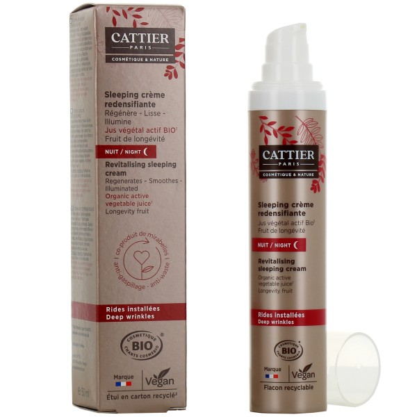 Cattier redensificante sleeping cr 50ml