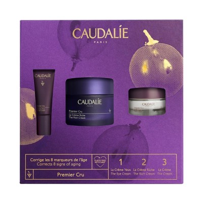 Caudalie premier cru crema rica 50ml + crema 15ml + contorno ojos 5ml