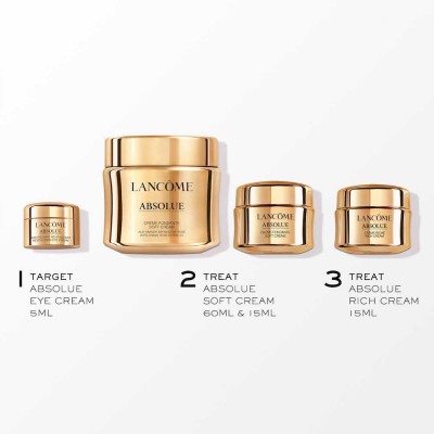 Lancome absolue crema soft 60ml + crema soft 15ml + serum 15ml + contorno de ojos 5ml