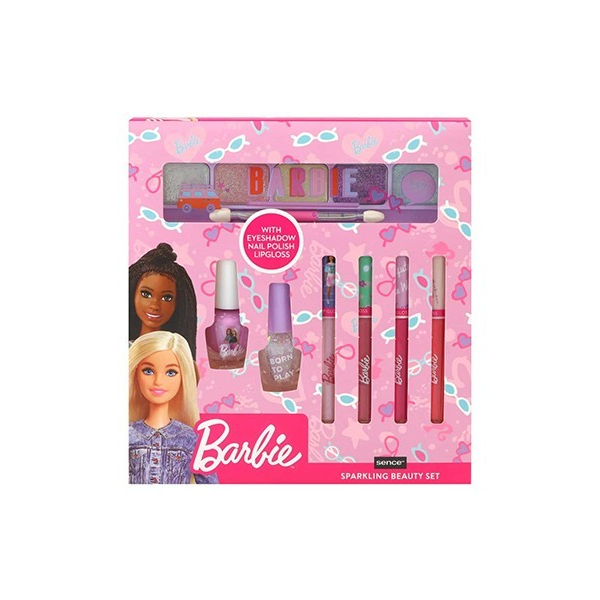 Sence Beauty Est Barbie Cosmetico 7 Piezas 4 Gloss 1 sombra 2 Laca Uñas