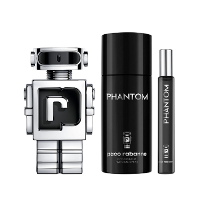 Paco Rabanne Phantom Eau de Toilette Spray 100ml Set 3 Piezas