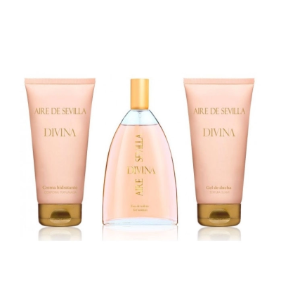 Aire De Sevilla Divina Eau De Toilette For Woman Spray 150ml Set 3 Piezas