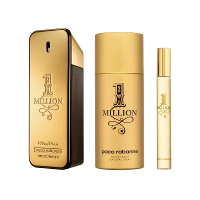 Paco Rabanne 1 Million Eau De Toilette Spray 100ml Set 3 Piezas