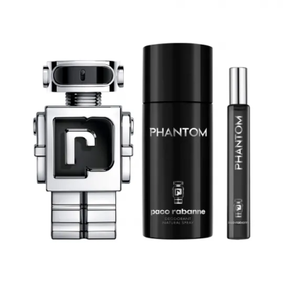 Paco Rabanne Phantom Eau De Toilette Spray 100ml Set 3 Piezas