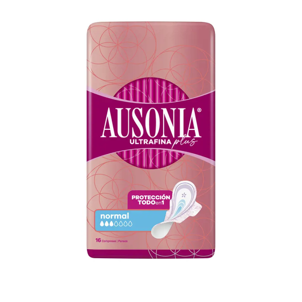 Ausonia Ultrafina Plus Compresas Normal Alas 16 U