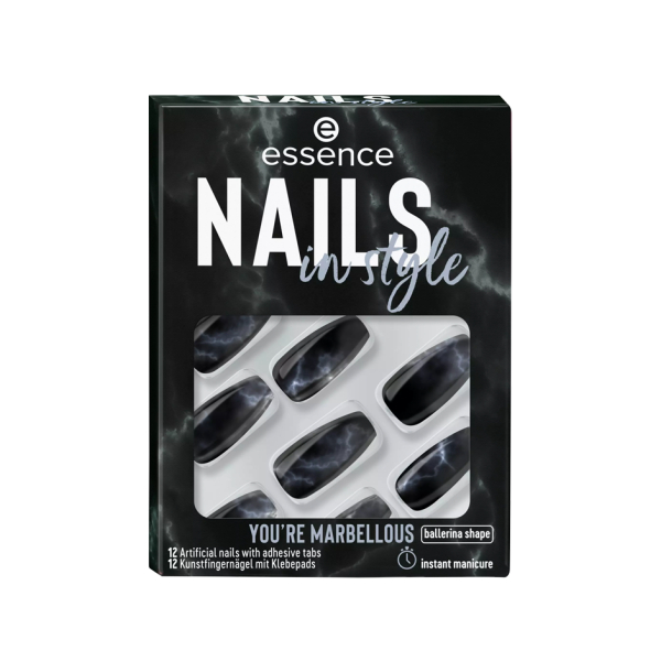 Essence Cosmetics Nails In Style Uñas Artificiales 17-You're Marbellous 12 U