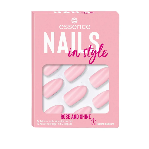 Essence Cosmetics Nails In Style Uñas Artificiales 14-Rose and Shine 12 U