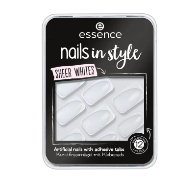 Essence Cosmetics Nails In Style Uñas Artificiales 11-Sheer Whites 12 U