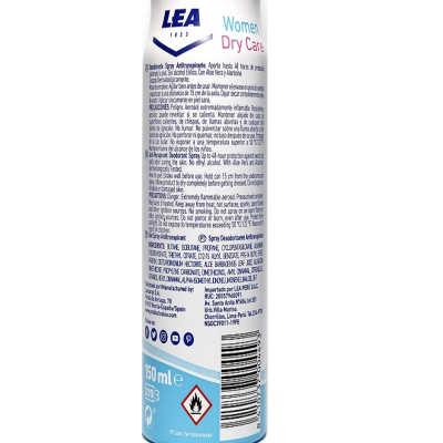 LEA WOMAN DRY CARE DESODORANTE SPRAY 150ML VAPORIZADOR