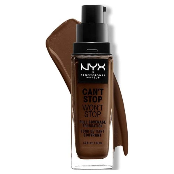 Nyx Can't Stop Won't Stop Full Coverage Foundation Chestnut 30ml