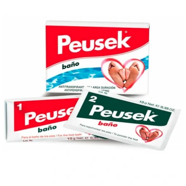 Peusek Baño Antitranspirante de Pies 2 Sobres 20g