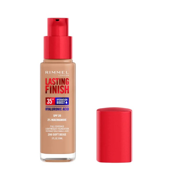 Rimmel London Lasting Finish Hydration Boost Spf20 200-Soft Beige 30ml