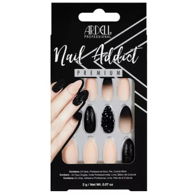 Ardell Nail Addict Black Stud y Pink Ombre Uñas Postizas