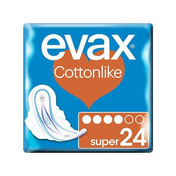 Evax Cottonlike Compresas Super Alas 24 U