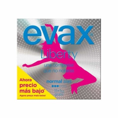 Evax Liberty Compresas Normal Con Alas 12 unidades