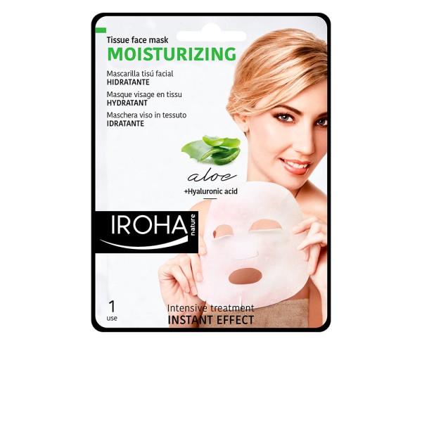 Iroha Nature Hidratante Mascarilla Facial Tisú Aloe Vera 1 Unidad