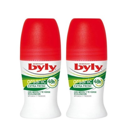 Byly Organic Extra Fresh Desodorante Roll On 2x50ml