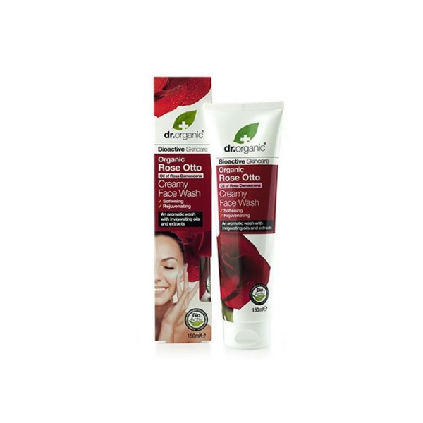 Dr Organic Rose Otto Crema Facial Limpiadora 150ml