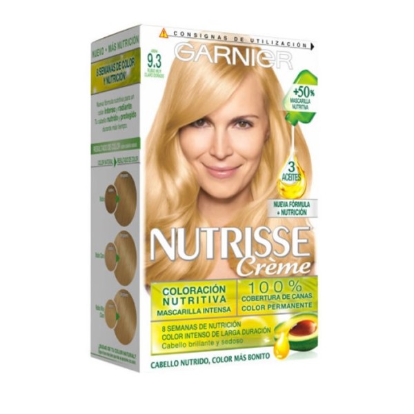 Garnier Nutrisse Crème Coloración Nutritiva 9.3 Rubio Muy Claro Dorado