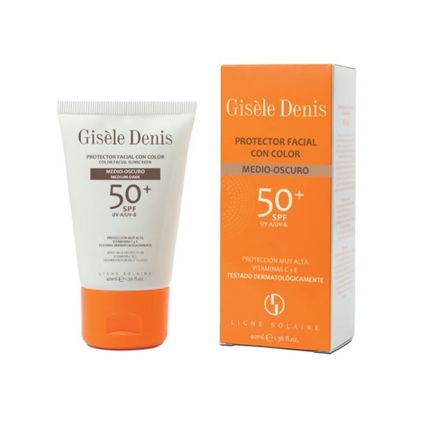 Gisèle Denis Protector Facial Con Color Spf50+ Medio/Oscuro 40ml